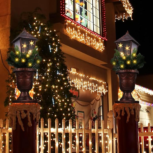 Christmas Lamp Post with Timer – 20 LED Indoor/Outdoor Décor